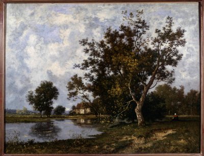 Landskap a la Mare-maleri av Leon Richet (1847-1907) Privatsamling fra 1900-tallet av Leon Richet