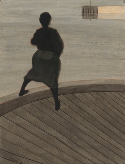 Fiskerkvinne på bryggen av Leon Spilliaert