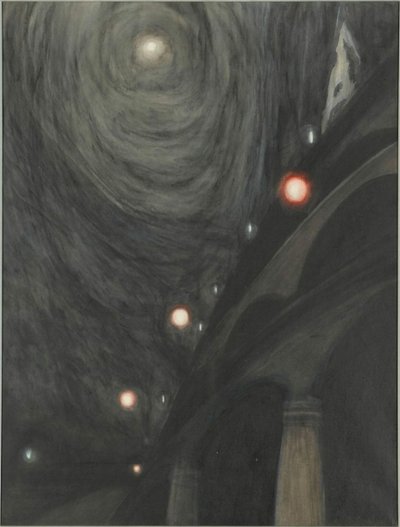 Måneskinn og lys, ca. 1909. av Leon Spilliaert