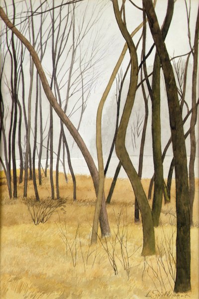 Trær (akvarell og blyant på papir) av Leon Spilliaert