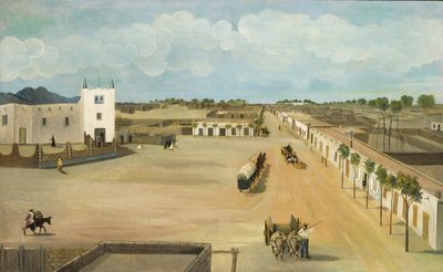 Old Mesilla Plaza, ca. 1885-1886. av Leon Trousset