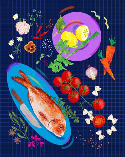 Smakspalett, 2025 (digital) av Leona Tsiara