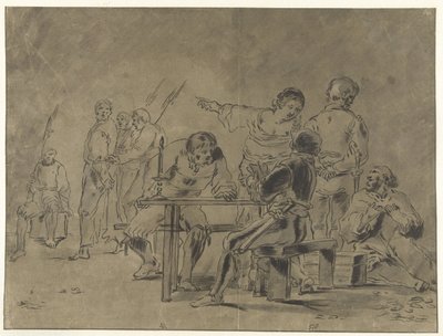 Peter fornekter Kristus av Leonaert Bramer