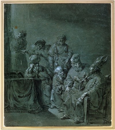 Et bibelsk emne, 1600-tallet. av Leonard Bramer