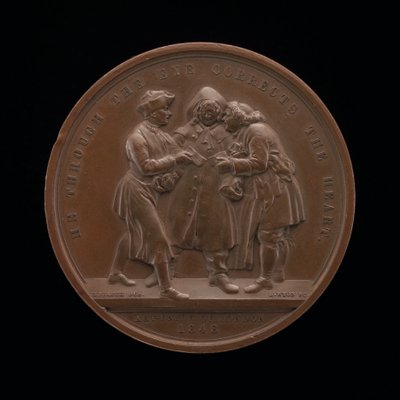 Canvassing for Votes sentral scene fra et maleri av William Hogarth [revers], 1848. av Leonard Charles Wyon