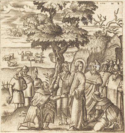 Kristus helbreder en syk kvinne av Leonard Gaultier
