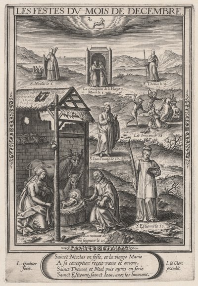 Desemberferie (desember: Fødselen) av Leonard Gaultier