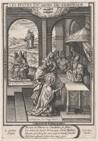 Les Festes du mois de Feburier (februar: renselsen av jomfruen) av Leonard Gaultier