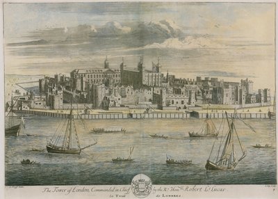 Tower of London kommandert av Høyre ærede Robert Lucas av Leonard Knyff