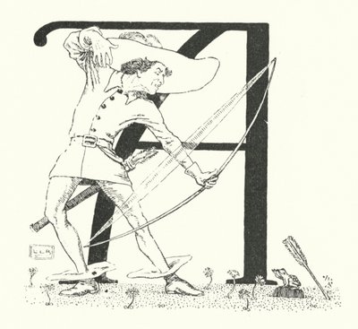 A var en bueskytter og skjøt på en frosk (gravering) av Leonard Leslie Brooke