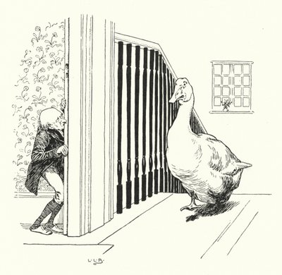 Goosey, goosey, gander (gravering) av Leonard Leslie Brooke