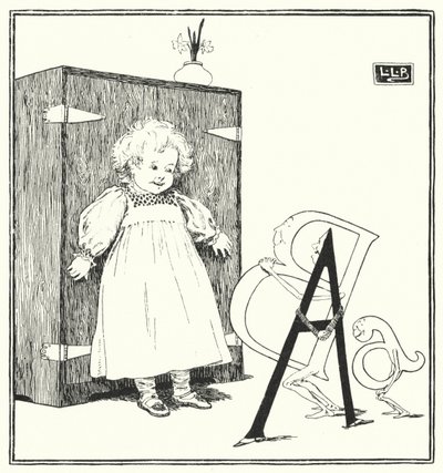 Flott A, liten a, hoppende B (gravering) av Leonard Leslie Brooke