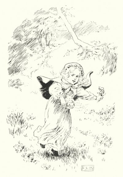 Her er jeg, lille hoppende Joan (gravering) av Leonard Leslie Brooke
