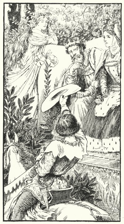 Her kommer en lystig wooer (gravering) av Leonard Leslie Brooke