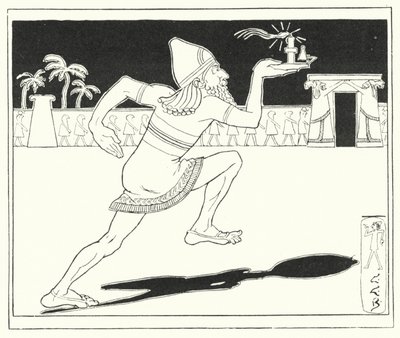 Hvor mange miles er det til Babylon? seksti mil og ti (gravering) av Leonard Leslie Brooke