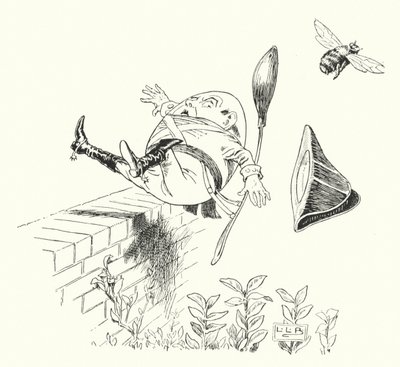 Humpty Dumpty sate på en vegg (gravering) av Leonard Leslie Brooke