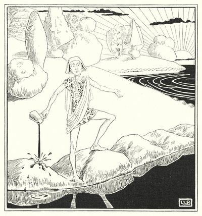Hvis hele verden var eplepai, og alt havet var blekk (gravering) av Leonard Leslie Brooke