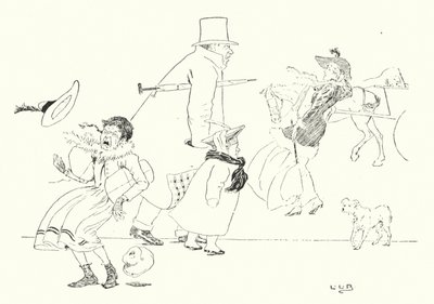 Hvis du nyser på mandag, nyser du for fare (gravering) av Leonard Leslie Brooke