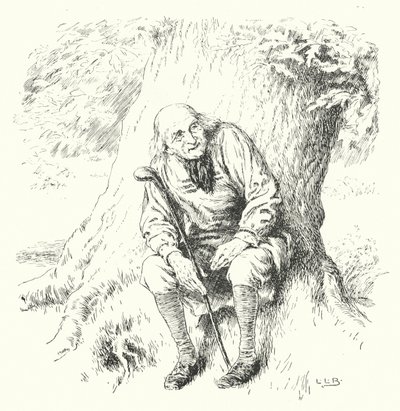 Says t'auld man tit eiketre (gravering) av Leonard Leslie Brooke