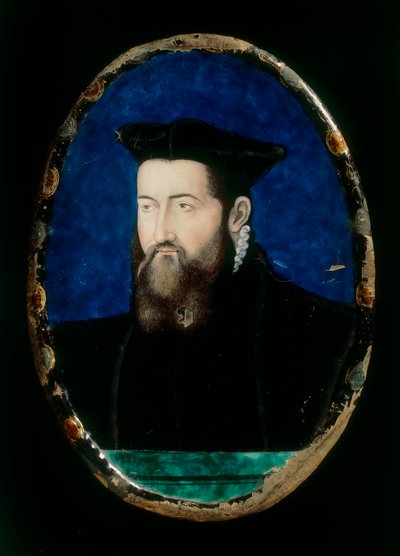 Portrett av Prelat, verk i majolica av Leonardo Limosin bevart i Museo Nazionale del Bargello, Firenze av Leonard Limosin