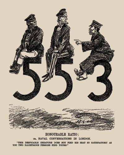Honorable Ratio eller Naval Conversations i London. Punch, 1934. av Leonard Raven Hill
