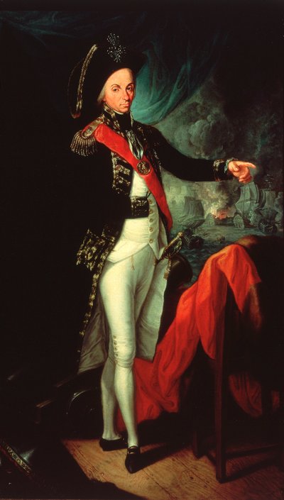 Kontreadmiral Horatio Nelson av Leonardo (after) Guzzardi