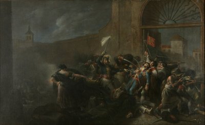 Daoíz døde i Monteleón Artillery Ground av Leonardo Alenza