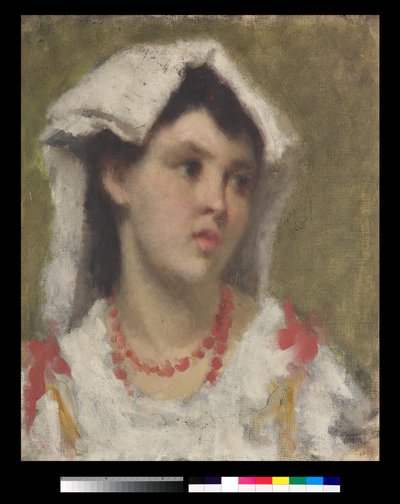 Portrett av en ung kvinne fra Ciociaria, 1877 av Leonardo Bazzaro