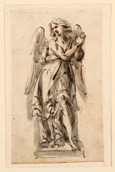 Design for skulptur, Angel in Adoration av Leonardo Scaglia