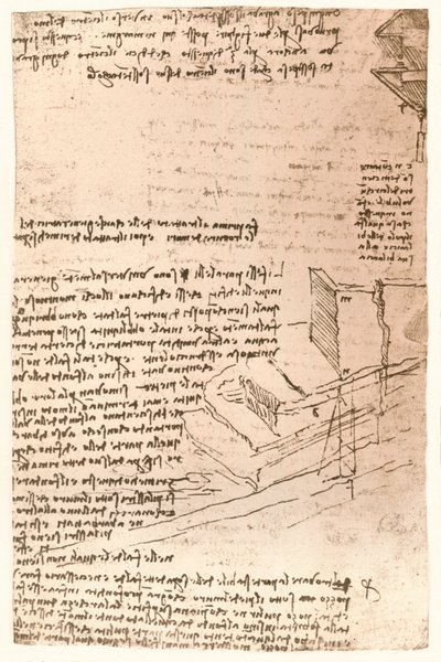 Arkitekttegning, c1472-c1519 1883 av Leonardo da Vinci