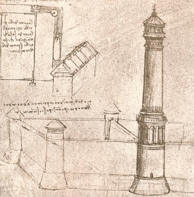 Arkitektur for slott, c1472-c1519 1883 av Leonardo da Vinci