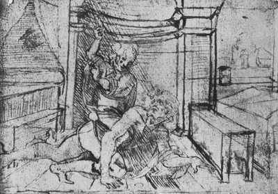 Aristoteles og Phyllis, c1480 1945 av Leonardo da Vinci