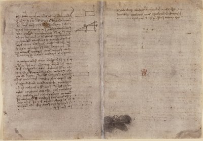 Arundel 263, f.245v, f.246r, Notater om geometri (ca. 1518) fra 