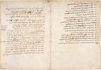 Arundel 263, f.58v, f.45, Notes on water, fra 