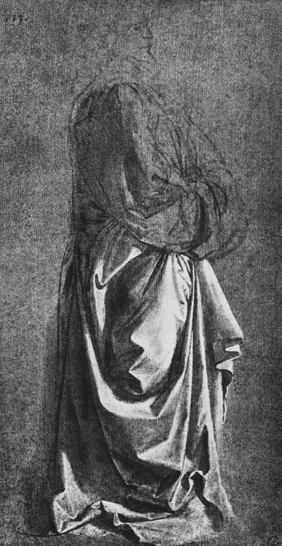 Cast of Drapery for a Standing Figure, c1470 1945 av Leonardo da Vinci