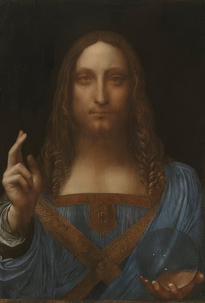 Kristus forløseren (Salvator Mundi). Rundt 1499-1500 av Leonardo da Vinci