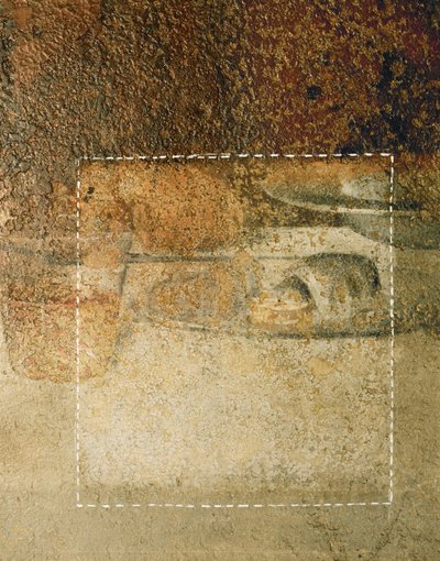 Detalj fra Leonardos siste nattverd: Det spesialister trodde var et stykke brød, viste seg etter rengjøring … av Leonardo da Vinci