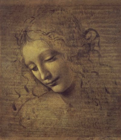 Head of a Woman La Scapigliata, 1500-tallet av Leonardo da Vinci