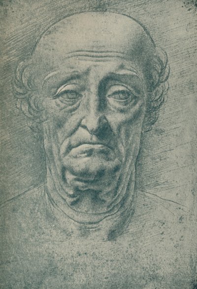 Head of an Old Man, c1400-tallet, 1932 av Leonardo da Vinci
