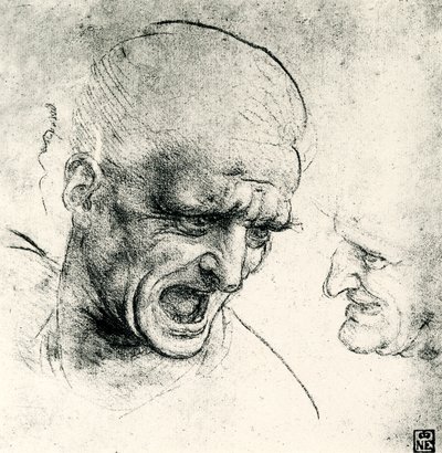 Hodestudier av Leonardo da Vinci