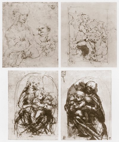 Madonna, 1400-tallet. av Leonardo da Vinci