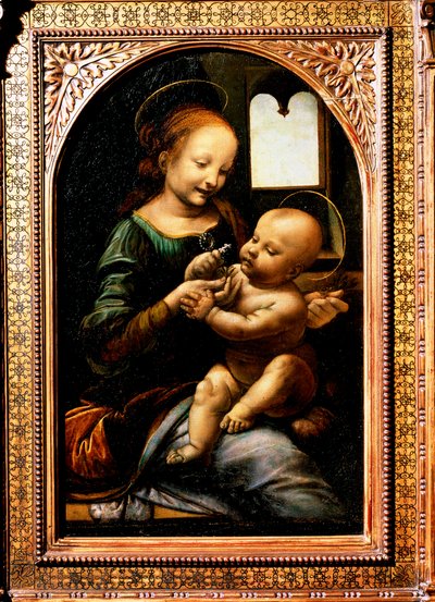 Madonna med en blomst, Madonna Benois, 1478. av Leonardo da Vinci