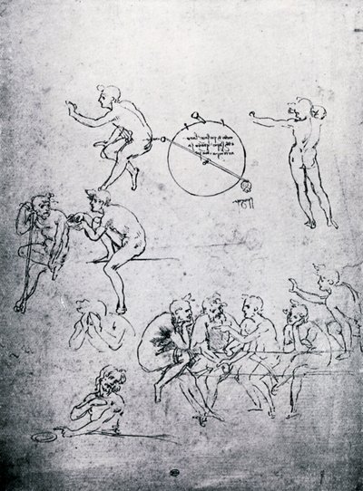 Studier for The Adoration of the Magi and The Last Supper, 1400-tallet 1930. av Leonardo da Vinci