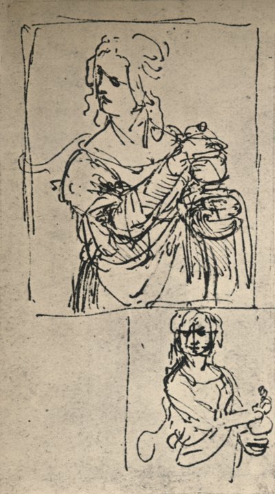 Studier for en St. Mary Magdalene, c1480-1482 1945 av Leonardo da Vinci