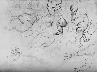 Studier av et barn, c1490 1945 av Leonardo da Vinci