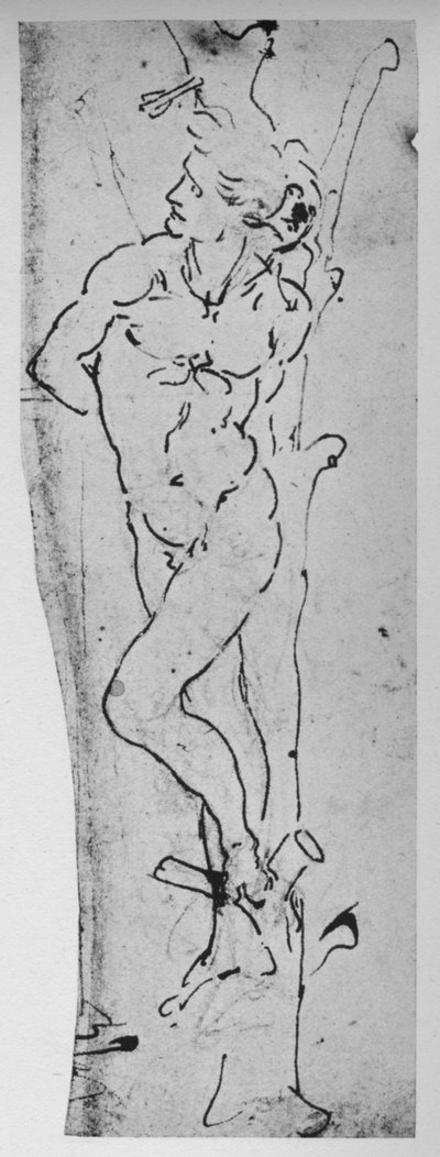 Studie for en St. Sebastian, c1480 1945 av Leonardo da Vinci