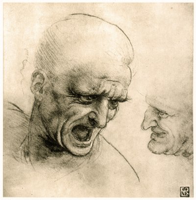 Studer for en krigers hode av Leonardo da Vinci