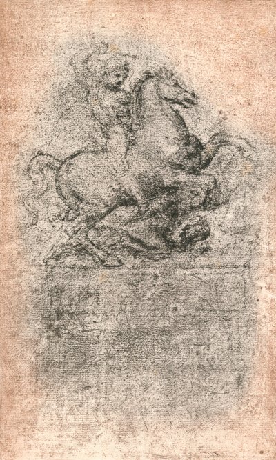 Studie for Sforza-monumentet, c1482-c1499 1883 av Leonardo da Vinci