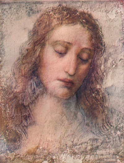 Studie for Kristi hode for The Last Supper, c1495, 1911 av Leonardo da Vinci