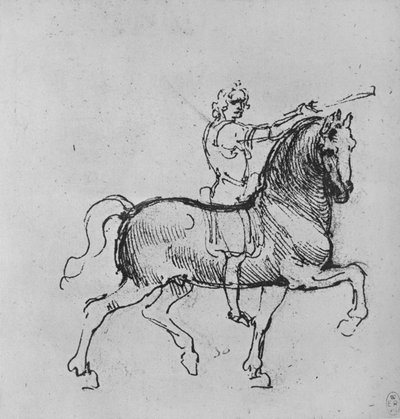 Study of a Horseman, c1480 1945 av Leonardo da Vinci